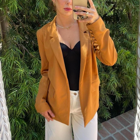 Zara Jackets & Blazers - Forever 21 oversized mustard blazer